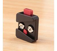 Katnetoly 1/4 Universale V Mount Batteria Adattatore per Piastra a Sgancio Rapido Accessori Base Singola Portatile per Tutti I Ptz e la Fotocamera Nero