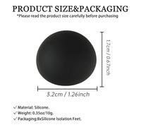 Katnetoly 1. Pacco di 4 Piedini in Silicone A Forma di Emisfero da 1,25 Pollici, Ammortizzatori Antiscivolo per Piccoli Supporti per Altoparlanti