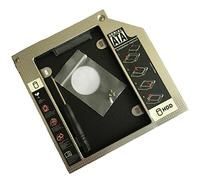 Katnetoly 1 PC Portatile con unità Ottica Integrata Staffa per unità A Stato Ssd Meccanico da 2,5 Pollici Lega di Alluminio Ad Alte Prestazioni (9,5 Mm)