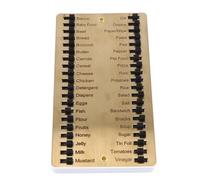 Katnetoly 1 PC Promemoria Memoria Della Spesa In Metallo per Acquisti Funzionanti 5,5X3,15 Pollici