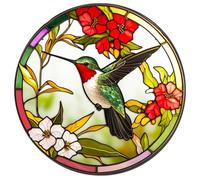 Katnetoly 1 PCS in Vetro Colorato con, Appendere alla Finestra, Regalo di Compleanno, Confezione Regalo, Gancio in Metallo