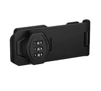 Katnetoly 1 PCS Serratura per Mobili Chiave, Nera, 4 Pollici, con Serratura A Combinazione A 3 Cifre con Codice A Password, Gancio con Levetta da Torsione, per Cassetti In Legno e Armadietto.