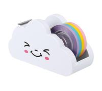 Katnetoly 1 PCS Tape Rainbow Tape Cloud Cutter Student Handbook Desktop Tape Cutter Cute Packaging Tape Machine Forniture per Studenti