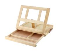 Katnetoly 1 Pezzo Portatile 4 Ingranaggi Regolabili Cassetto Stile Faggio Cavalletto da Tavolo Burlywood Artistica Portatile per Principianti e Adulti