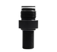 Katnetoly 1 PZ 5/8-18UNF A G1/2-14 Adattatore per Spina A Sgancio Rapido Valvola Della Bombola Porta Della Valvola Della Bombola Universale In Alluminio Nero con O-Ring di Tenuta