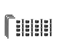 Katnetoly 1 Set di A Camma Metriche con Dado A T M 4 Nere Compatibili con Sistemi di Guide Standard, con Filettate