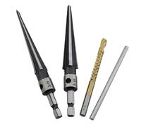 Katnetoly 1 Set di Alesatori Conici In Acciaio al Carbonio, Set di Alesatori Conici per Lavorazione del Legno con Gambo Esagonale