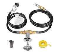 Katnetoly 1 Set di Kit di Collegamento del Bruciatore A Propano per la Sostituzione Della Valvola di Controllo del Braciere con Set di Chiavi per Valvola di Controllo da 1/2 Pollice