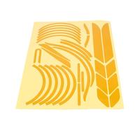 Katnetoly 1 Set Riflettenti Scooter Set Completo per Pieghevoli Serie Kickscooter (Giallo)