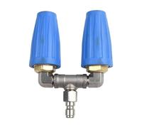 Katnetoly 1 Set Ugello Turbo A Doppia Punta per Idropulitrice 4000PSI Ugello Turbo Rotante A Pressione Doppia Punta di Spruzzo 1/4 Pollici Metallo+Plastica