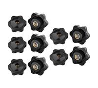 Katnetoly 10 Confezioni di A Testa In Gomma con Serraggio Manuale Plum-Blossom, A Pollice Neri, A Pollice Meccanici A M10