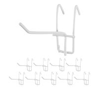 Katnetoly 10 Ganci per Display con Staffa a Parete per Griglia da Negozio in Metallo Bianca Lunghi da 3,9 Pollici