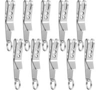 Katnetoly 10-Pack Clip In Acciaio Inossidabile per Cintura da Esterno A Portata Profonda, Fibbie da Tasca per un Facile Accesso