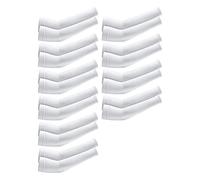 Katnetoly 10 Paia di Manicotti di Raffreddamento di Ricambio con Protezione UV per Scaldamuscoli per Uomo e, per, Ciclismo, Escursionismo, Golf, Bianco