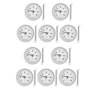 Katnetoly 10 PCS 63mm Termometro Temperatura Piastra Rotonda Calibro con Molla, Intervallo 0-120 ℃, In Alluminio