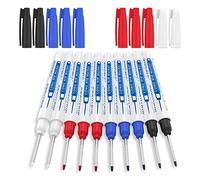 Katnetoly 10 Pennarelli per Fori Profondi, Pennino Lungo Multiuso, Pennarelli per Pennarelli, Strumenti per La Marcatura di Vetro nel Plastica per Carpenteria