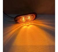 Katnetoly 10 Pezzi 12V-24V 2LED Luci di Posizione Laterali per Auto Indicatori di Direzione Luci di Segnalazione Posteriore per Rimorchi Camion Durevole Facile da Usare Giallo