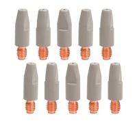 Katnetoly 10 Pezzi 24KD Punte di Contatto per Saldatura Rivestimento Protettivo M6 Punta Ugello Gas 1,0 mm Torcia di Saldatura MIG Saldatura