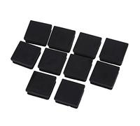 Katnetoly 10 Pezzi 40 mm x 40mm Cappucci Neri Quadrato di plastica Tubo Inserti