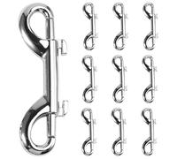 Katnetoly 10 Pezzi 88mm Scuba Diving Double End Bolt Snap Hook Clips in Lega Rapida Link Carabiner B-Shape Spring Hook