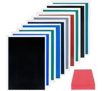 Katnetoly 10 Pezzi Carta Marcatura Incisione, Carta Colorata di Incisione con Carta Ottica Color Raschietto per Ceramica In Metallo