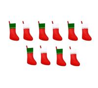 Katnetoly 10 Pezzi di Calze di Natale, Sfusi, Decorazione per Camino, Appesi, Decorazione per Appesi, 35,6 X 16,3 Cm, Rosso, Facile da Installare, Facile da Usare