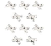 Katnetoly 10 Pezzi di Cerniere per Porta di Capannone, Cerniere Nascoste per Mobile da Cucina, Rotazione A 360 Gradi, Perno Rotante In Acciaio Inossidabile, Rotante, Dimensioni 57x16 mm