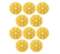 Katnetoly 10 Pezzi di Dischi Abrasivi Ad Asola e Gancio da 6 Pollici con 15 Fori, 150 mm di Carta Vetrata Bagnata e Asciutta, Grana 80 per Lucidatura Auto Legno