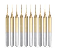 Katnetoly 10 Pezzi di Fresa per Incisione In Carburo di Titanio con Rivestimento In Titanio, Punte per Router CNC per Macchine PCB, Gambo da 1/8 di Pollice, 0,5 mm