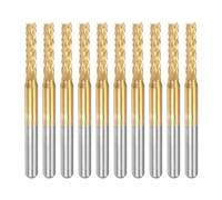 Katnetoly 10 Pezzi di Frese In Carburo di Titanio con Rivestimento In Titanio, Frese per Incisione, Punte per Router CNC per Macchine PCB, Gambo da 1/8 di Pollice, 2,5 mm