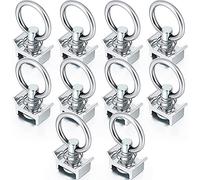 Katnetoly 10 Pezzi di Raccordo un Perno Singolo L Track 4.000 Libbre di Capacità con Controllo del Carico del Custode nel Alluminio con Tondo nel Acciaio Inossidabile