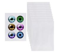 Katnetoly 10 Pezzi di Rete per Occhi per Costume da Fursuit, Rete per Occhi Nera da 11,8x8,6 Pollici, Foglio di Rete in Plastica Antipolvere in PVC da 0,5 mm per Cosplay di Furries A