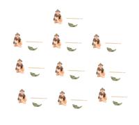 Katnetoly 10 Pezzi di Scultura Bonsai di Pescatori in Miniatura, Miniature di Pescatori Seduti Come Mostrato nella Statua da Pesca Vintage di Fango in Resina.