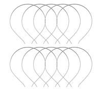 Katnetoly 10 pezzi Fasce nere di 3mm Fascia dei capelli del metallo degli accessori DIY Nero