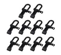 Katnetoly 10 Pezzi Fibbia per Braccialetto Paracord, Chiusura per di Ancoraggio per D Clip per Regolabile per Braccialetto di Sopravvivenza Nero
