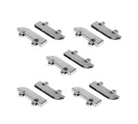 Katnetoly 10 Pezzi in Acciaio Doppio Volano Montagna Parola Scanalatura Scorrevole Pista di Vetro Puleggia Accessori Hardware