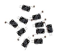 Katnetoly 10 pezzi Mini finecorsa lungo a cerniera ruota a rullo leva braccio a scatto azione LOT