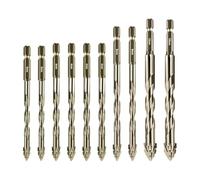 Katnetoly 10 Pezzi Punta Trapano Eccentrica A Taglienti con Denti, Dimensioni 5/6/8/10/12 mm, per Piastrelle Parete In Legno, Marmo, Metallo, Vetro e Ceramica B