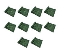 Katnetoly 10 Pezzi Recinzione per Piante Artificiali, Recinzione A Foglia Verde,Schermo per Recinzione per Privacy,per La Decorazione Giardino Casa,del Cortile,Della Parete Esterna