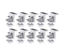 Katnetoly 10 Pezzi Staffa Solare Fotovoltaica Morsetto In Lega di Alluminio per Modulo Solare Supporti per Rack per Solari Accessori Morsetto Fotovoltaico A