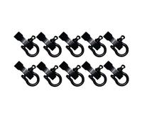 Katnetoly 10 Set Ad In Metallo, Fibbia per Corda per Ombrello In Lega, Fibbia A D Regolabile per Braccialetto In Corda per Ombrello Nero