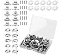 Katnetoly 10 Set di Elementi di Fissaggio A Torsione di Marino con Occhiello Girevole, per Barche A Vela, Barche A Vela, Pulsanti di Fissaggio Girevoli