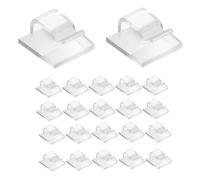 Katnetoly 100 Clip per Luci da Esterno per Luci A Stringa Mini Ganci per Cavi Autoadesivi Clip per Cavi Ganci Porta Organizer per Cavi Trasparente Facile da Installare