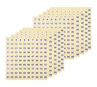 Katnetoly 100 Fogli Etichette Numeriche 1-100 Numeri Rotondi Etichette Piccole Autoadesive da 0,4 Pollici per Ufficio