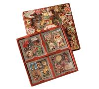 Katnetoly 100 Fogli Vintage per Album di Ritagli con Fiori e Piante di Farfalle per Forniture di Diario Spazzatura, Manuale di Nostalgia