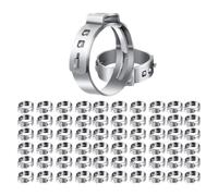 Katnetoly 100 Pezzi 1/2 Pollice Morsetti PEX, Morsetti per Tubi Flessibili A Orecchio Singolo In Acciaio Inossidabile per Raccordi di Tubi PEX