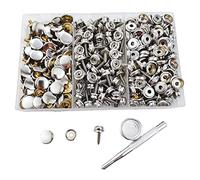 Katnetoly 100 Pezzi 15 Mm Copertura per Barca Tela nel Acciaio Chiusura Un Scatto Clip da Sole Pulsante Rivetto Accessori Hardware