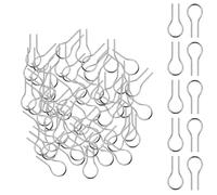 Katnetoly 100 Pezzi di Anelli di Salto In Filo di Nichel Cromo Ad Alta Temperatura A Forma di R per Appassionati, Ganci In Nichel Cromo per Appassionati di Hobby, Lavorazione Fina Resistente.