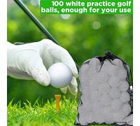 Katnetoly 100 Pezzi di Palline da Golf Vuote per Allenamento Palline da Golf con Coulisse in Rete per Allenamento