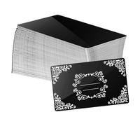 Katnetoly 100 Pezzi Grezzi per Incisione In Metallo Nero, Fogli di Alluminio per Incisione, Biglietti da Visita e Buoni Regalo Fai-Da-Te